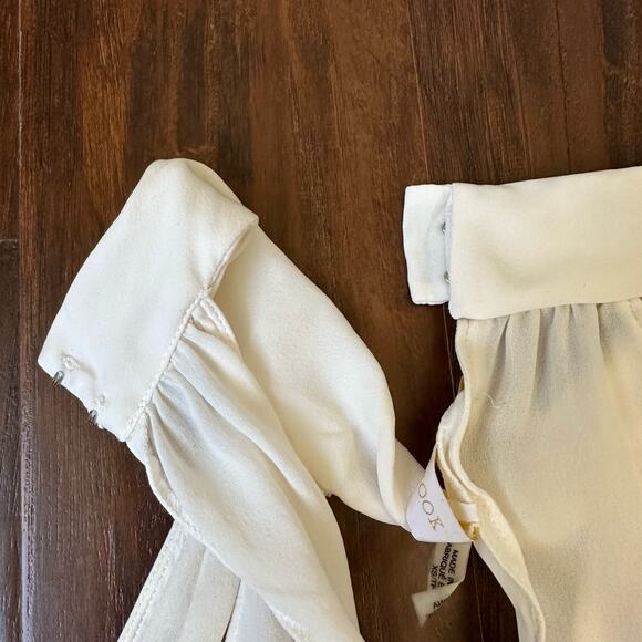 RAMY BROOK Trinity Choker Top Ivory Silk Sleeveless Halter Minimalist - Picture 9 of 13